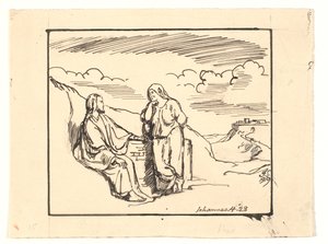 Cristo y la mujer samaritana de Joakim Frederik Skovgaard