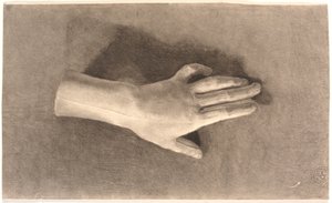 Estudio de mano de yeso de Joakim Frederik Skovgaard