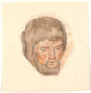 Estudio de la cabeza de un hombre con barba de Joakim Frederik Skovgaard
