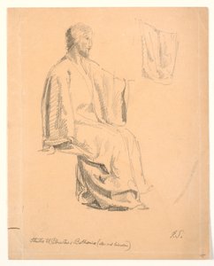 Estudio de Cristo sentado de Joakim Frederik Skovgaard
