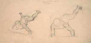 Dos estudios de niños gateando (o ángeles voladores) de Joakim Frederik Skovgaard