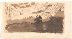 Boceto para paisaje vespertino de Joakim Frederik Skovgaard