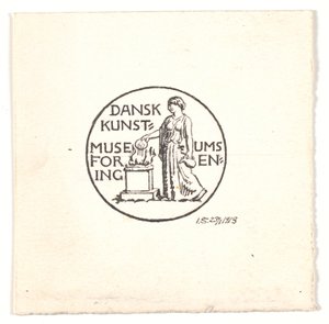 Boceto para viñeta para la Asociación de Arte del Museo Danés