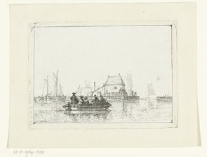 Bote de remos con pasajeros en el IJ