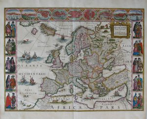 Mapa de Europa De: Atlas Maior de Joan Blaeu