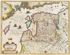 Mapa de Livonia, Vulgo Lyefland, Atlas Maior de Joan Blaeu