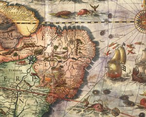 Mapa de América creado por Joan Blaeu