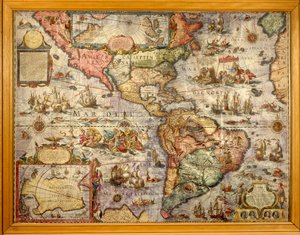 Mapa de América creado por Joan Blaeu de Joan Blaeu