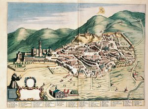 Mapa de Asís, del Theatrum civitatum et admirandorum Italiae de Joan Blaeu