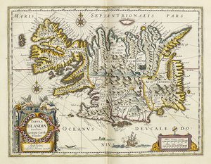 Mapa de Islandia, de "Atlas Maior Sive Cosmographia Blaviana"