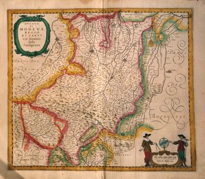 Mapa de Módena del Theatrum civitatum et admirandorum Italiae de Joan Blaeu de Joan Blaeu