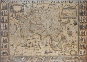Nova  Acurata Totius Asiae Tabula, auct G. Blaeu, c.1673 (grabado coloreado) de Joan Blaeu