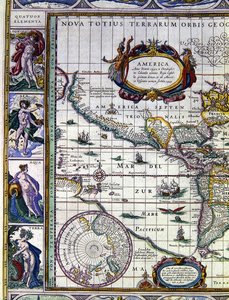 Los Cuatro Elementos: Fuego, Aire, Agua y Tierra de Joan Blaeu