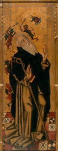 La tentation de Saint Antoine le Grand tourmente par les demons - San Antonio Abad atormentado por los demonios - Peinture de Joan Desi (activo 1481-1520) - c. 1500 - Óleo sobre madera - Museu Nacional d