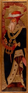 Abraham - Pintura de Joan Gasco (activo 1500-1529) - c. 1500 - Témpera sobre tabla - 233,5x66,1 - Museu Nacional d
