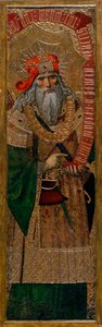 David - Pintura de Joan Gasco (activo 1500-1529) - c. 1500 - Témpera sobre tabla - 210,8x60 - Museu Nacional d