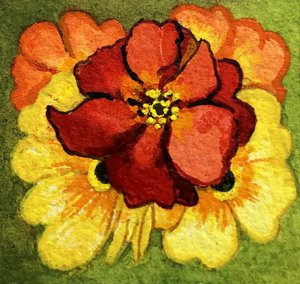 Cinco Primaveras, rojo, amarillo y naranja de Joan Thewsey
