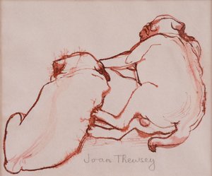 Dos cachorros de pug, los hermanos, 2005 de Joan Thewsey