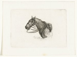 Cabeza de caballo a la izquierda Cabezas de caballo después de Dirk Langendijk (título de la serie) de Joannes Bemme