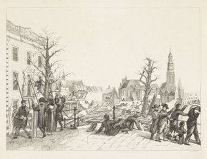 Ruinas de Leiden tras el desastre de la pólvora, 1807 de Joannes Bemme