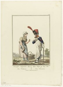 Exprimidor en un edulcorante Royal Dutch Sapeur y una dulce dama (título sobre objeto) Uniformes y disfraces (título de la serie) de Joannes Bemme