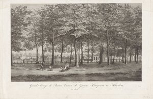 Vista del Baan en Haarlem El Baan fuera de Groot Houtpoort en Haarlem en 1809 (título sobre el objeto) de Joannes Pieter Visser Bender