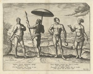 Dos hombres de Cananor y una pareja de Malabar de Joannes van Doetechum (I)