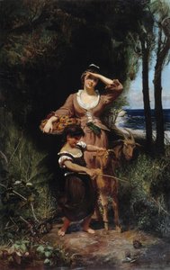 Chevrere junto al mar Pintura de Joanny Rave (1827-1882) Dim. 219x139 cm. Mención obligatoria: Colección fondation regards de Provence, Marsella de Joanny Rave