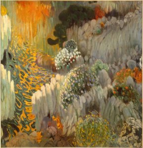 Pintura de mesa oriental (decoración mural en la Casa Trinxet)