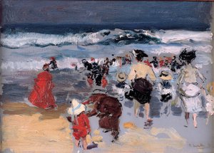 Playa en Biarritz de Joaquín Sorolla