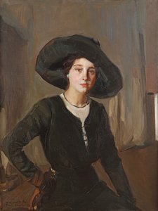 Elena con sombrero negro, 1910