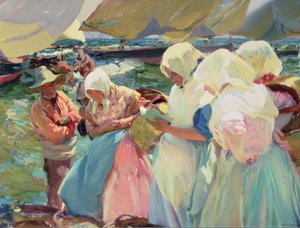 Pescadoras en la playa