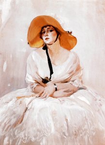 Retrato de Raquel Meller (1888-1962), cantante y actriz española. (detalle) de Joaquín Sorolla