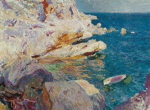 Rock at Javea - Sorolla y Bastida, Joaquin (1863-1923) - 1905 - Oil on canvas - 62,5x84,7 - Museo Carmen Thyssen, Malaga de Joaquin Sorolla y Bastida