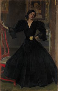 Señora de Sorolla de negro