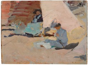 La playa, Biarritz de Joaquín Sorolla