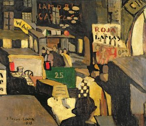 Escena callejera de Barcelona de Joaquin Torres Garcia