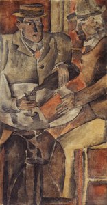 Café Gathering, c.1926 (témpera sobre lienzo)