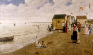 La playa de Sanlucar de Barrameda Pintura de Joaquin TURINA ARENAL (1847-1903) Colección particular. de Joaquin Turina Arenal