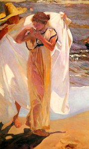Después del baño, 1908 de Joaquín Sorolla