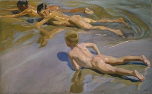 Niños en la playa, 1909 de Joaquín Sorolla