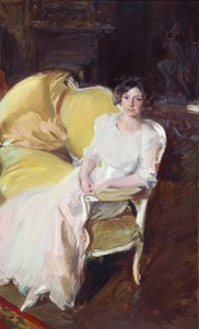 Clotilde sentada en un sofá, 1910