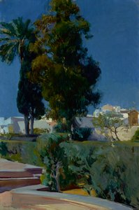 Esquina del jardín, Alcázar, Sevilla de Joaquín Sorolla