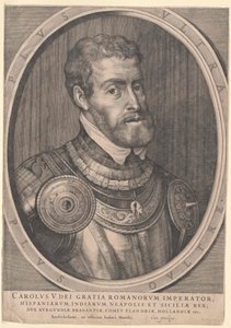 Emperador del Sacro Imperio Romano Germánico Carlos V (imprimir) de Jodocus The Younger Hondius