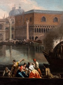 Vista de la cuenca de San Marcos, Venecia, hacia 1730-35 (Óleo sobre lienzo)