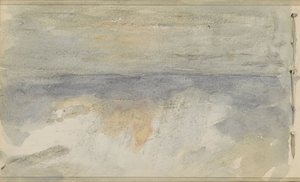 Paisaje marino con puesta de sol de Johan Antonie de Jonge