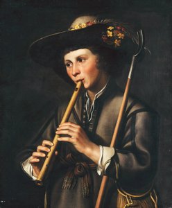 Un Pastor Tocando la Flauta de Johan Baeck