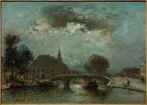 La casa de mujeres y niños en Spui en La Haya de Johan Barthold Jongkind