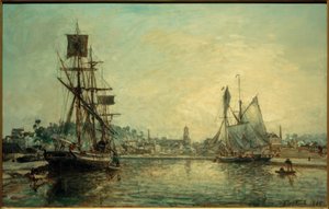 El puerto de Honfleur de Johan Barthold Jongkind