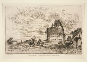 Demoliciones de la Rue des Francs-Bourgeois Saint-Marcel (Demolición en la Rue des Francs-Bourgeois Saint-Marcel) de Johan Barthold Jongkind